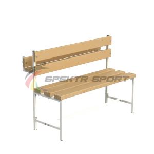 Купить Скамейка для раздевалок со спинкой и лотком (разборная) 1500 мм в Будённовске 