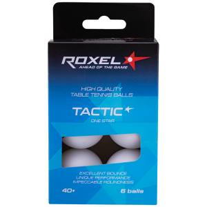 Купить Мяч для настольного тенниса Roxel 1* Tactic, белый, 6 шт в Будённовске 