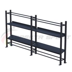 Купить Модульный стеллаж для гантелей, гирь и медболов 3780х430х1950 (2 секции) в Будённовске 