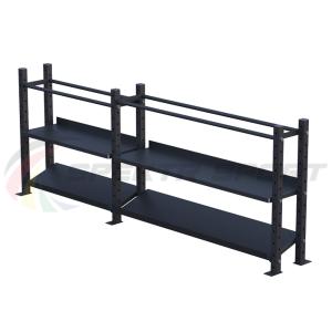 Купить Модульный стеллаж для гантелей, гирь и медболов 3180х430х1200 (2 секции) в Будённовске 