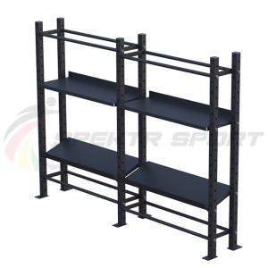 Купить Модульный стеллаж для гантелей, гирь и медболов 2580х430х1950 (2 секции) в Будённовске 