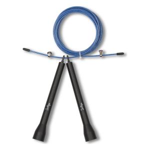 Купить Скакалка высокооборотная Кроссфит стальной шнур в оплетке 2.7 м сине-чёрная в Будённовске 