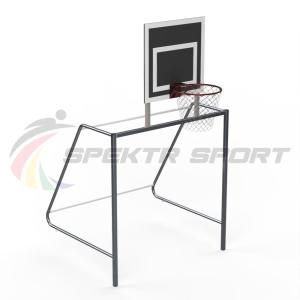 Купить Ворота мини-футбольные детские с баскетбольным щитом из фанеры и кольцом в Будённовске 