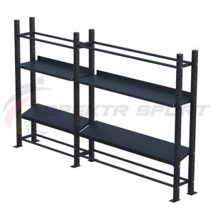 Купить Модульный стеллаж для гантелей, гирь и медболов 3180х430х1950 (2 секции) в Будённовске 
