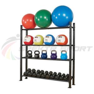 Купить Модульный стеллаж для гантелей, гирь и медболов 1800х360х1850 в Будённовске 
