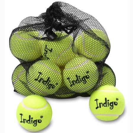 Купить Мяч для большого тенниса Indigo (12 шт в сетке) начальный уровень в Будённовске 