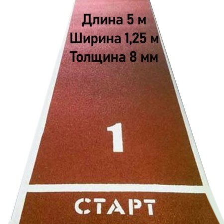 Купить Дорожка для разбега 5 м х 1,25 м. Толщина 8 мм в Будённовске 